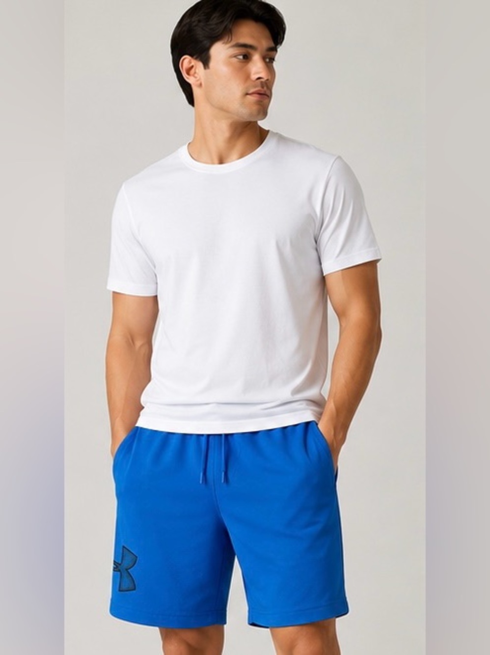Under Armour Blue Athletic Shorts with Logo